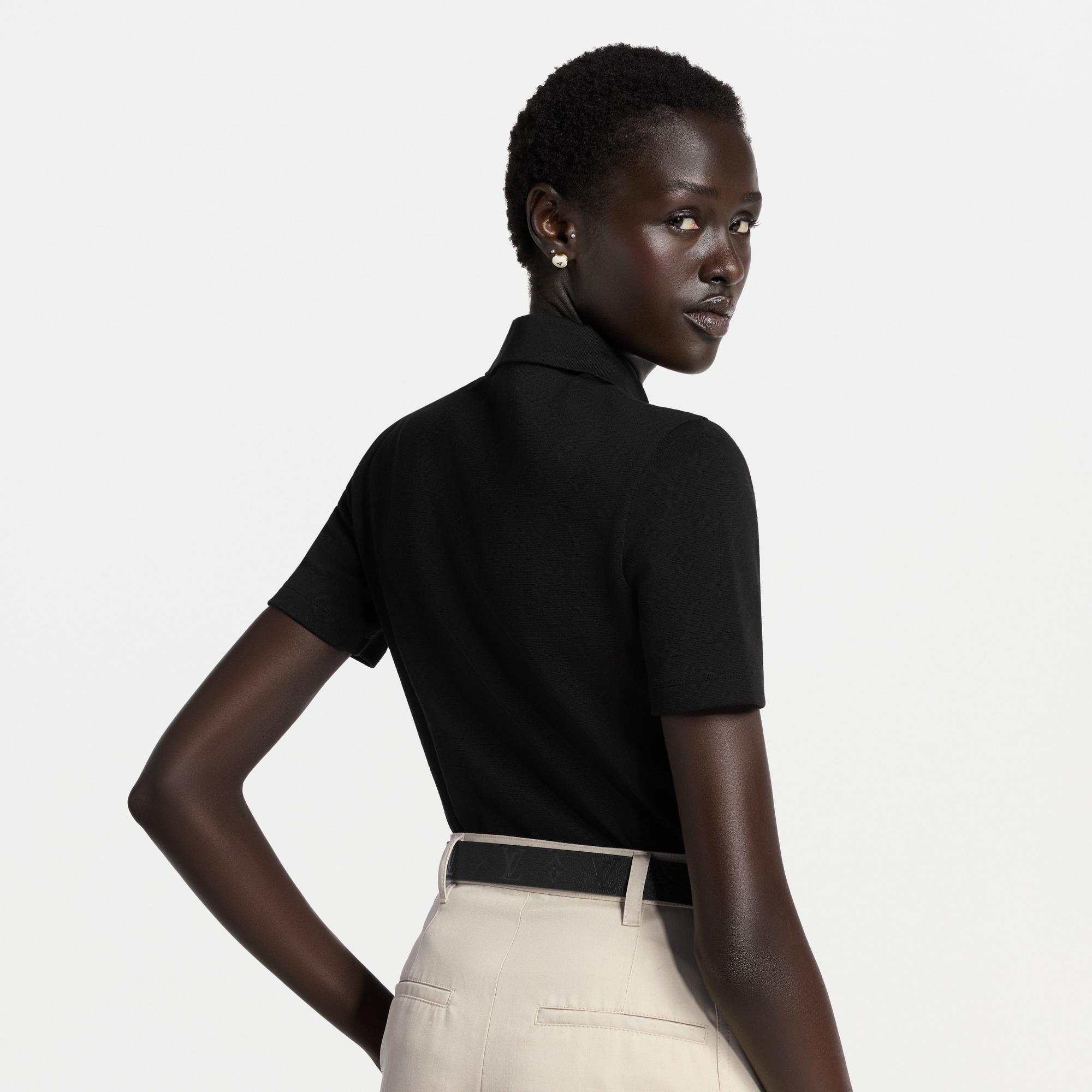 Monogram Piqué Polo Top - Women - Ready-to-Wear | LOUIS VUITTON ®